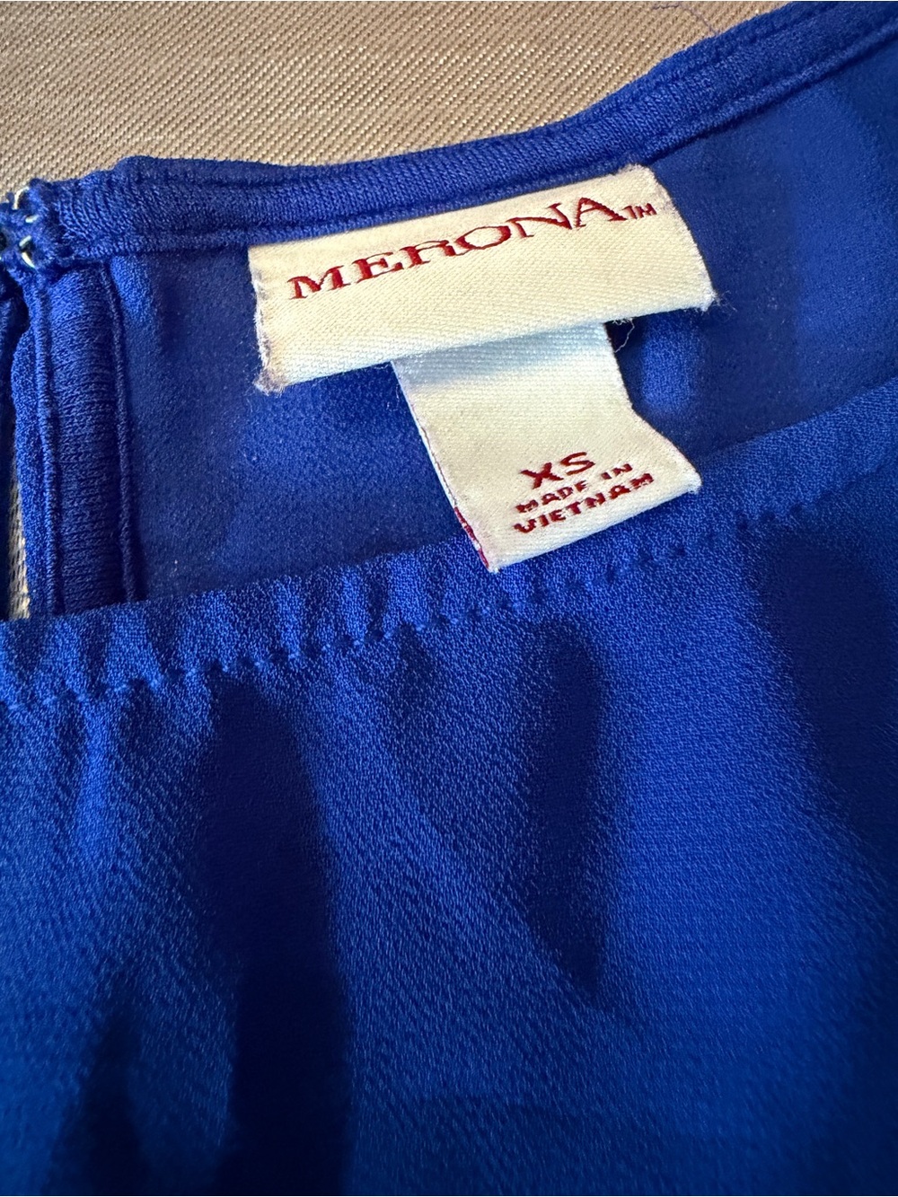 Merona Royal Blue Sleeveless Flutter Yoke Camisole - Picture 3 of 3